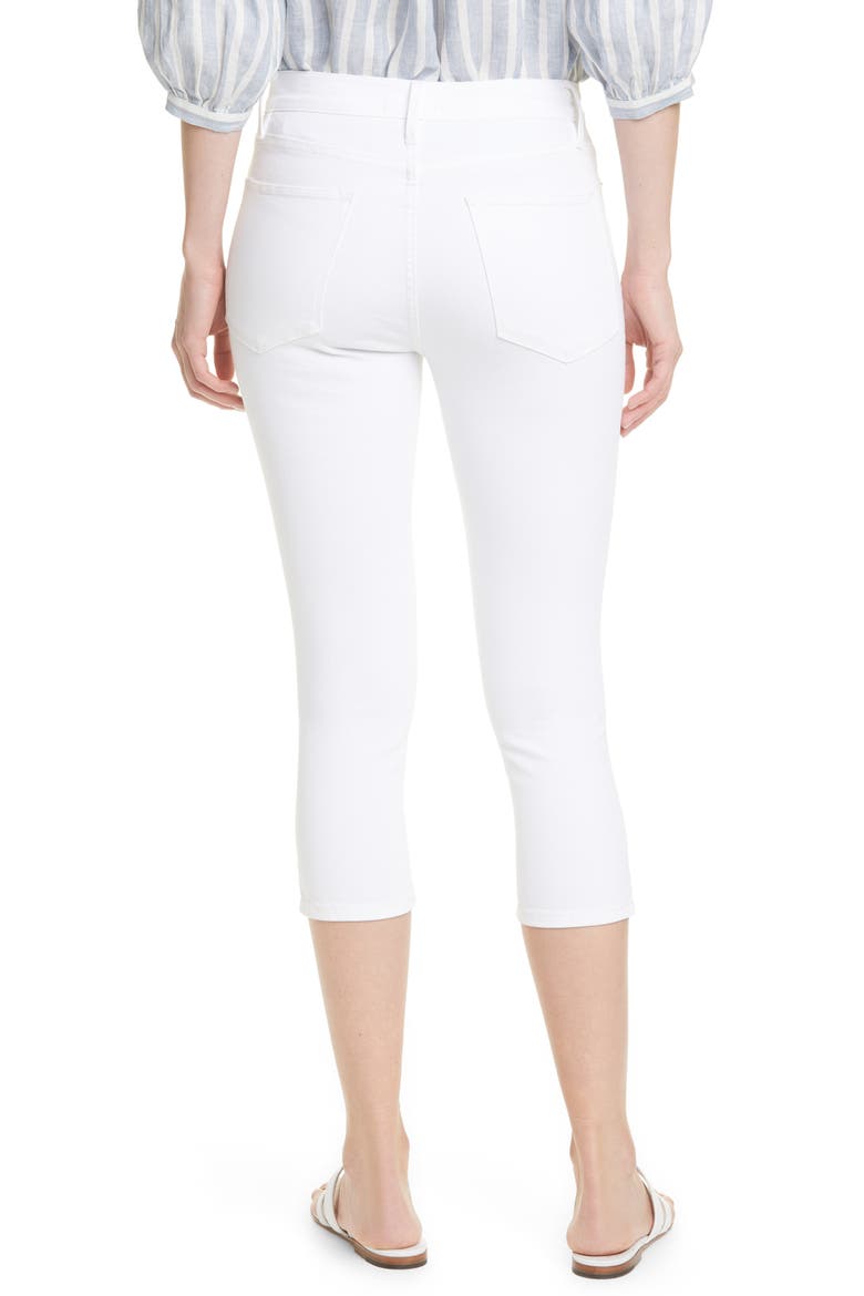 Le High Pedal Pusher Jeans, Alternate, color, BLANC