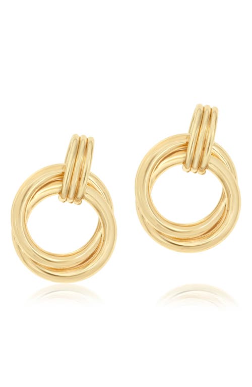 Shymi Twisted Loop Drop Earrings In Gold