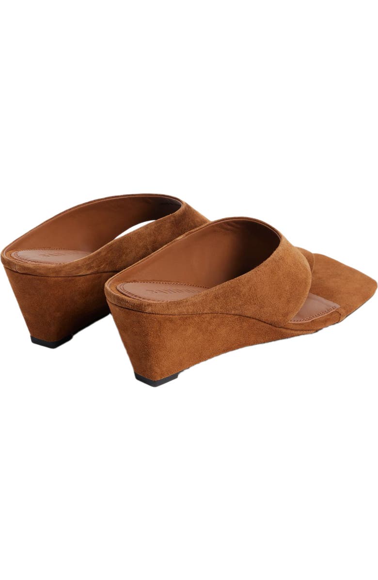 SANDRO Suede wedge sandals, Alternate, color, Brown