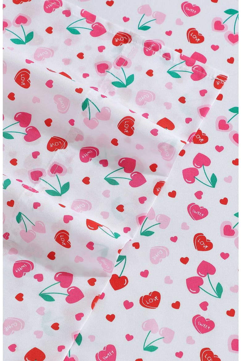 Sweet Tart Cherries Sheet Set, Alternate, color, LIGHT / MEDIUM PINK
