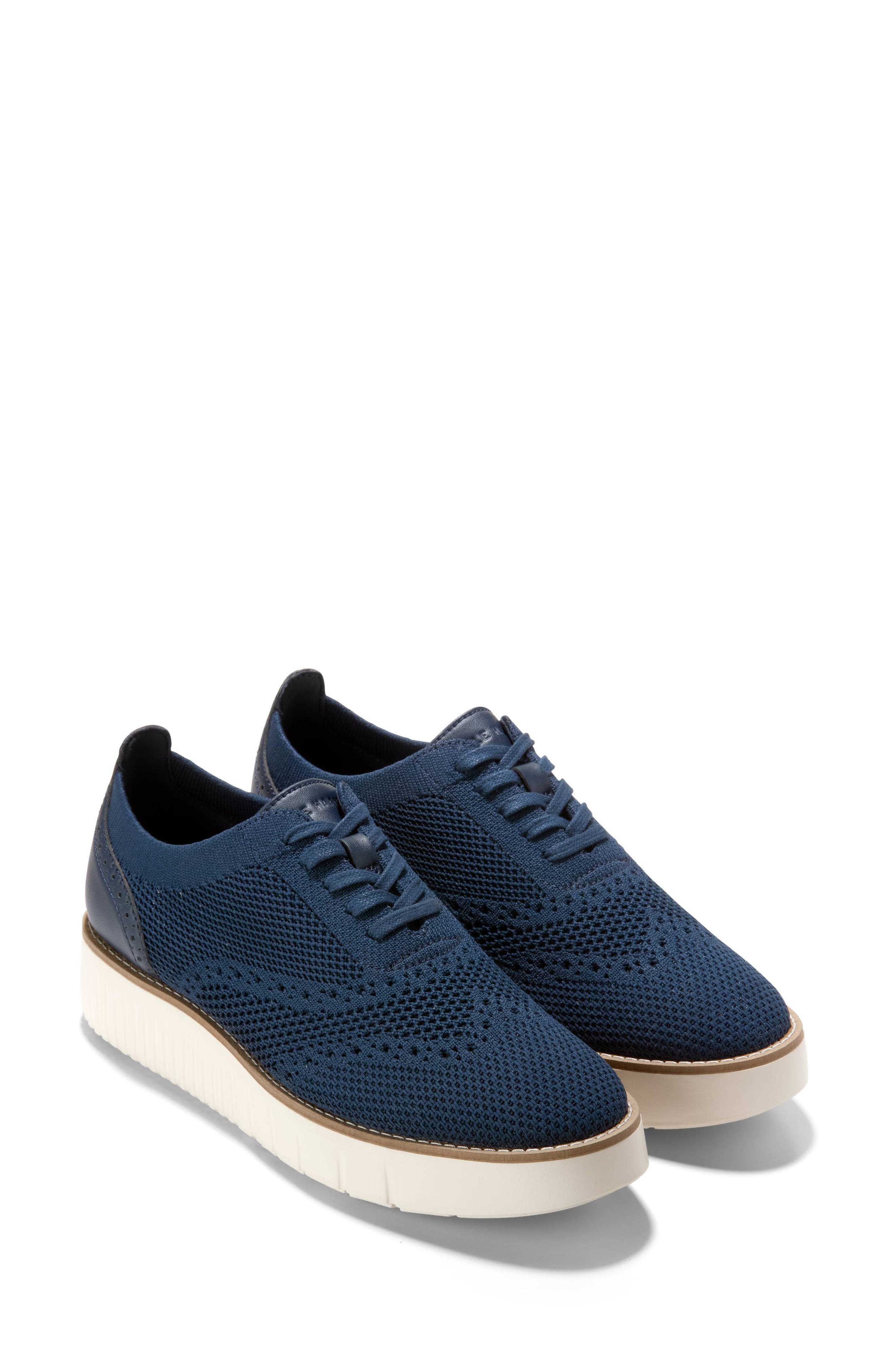 Grand City Platform Oxford, Alternate, color, NAVY KNIT/ IVORY