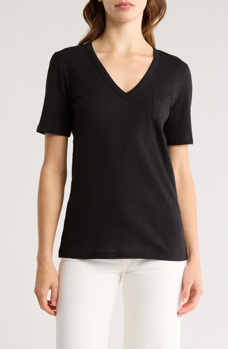 Theory Kovin Nebulous Slubbed T-Shirt, Main, color, Black