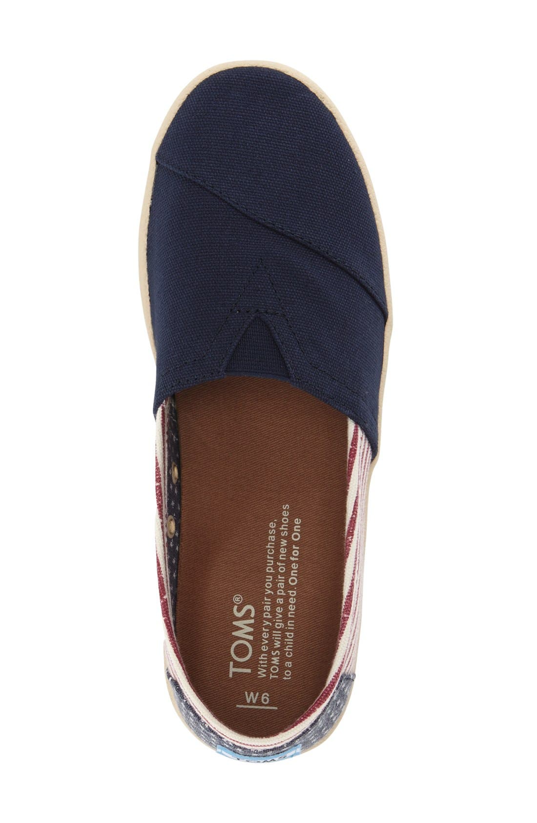 TOMS 'Avalon - American Flag' Slip-On, Alternate, color, 