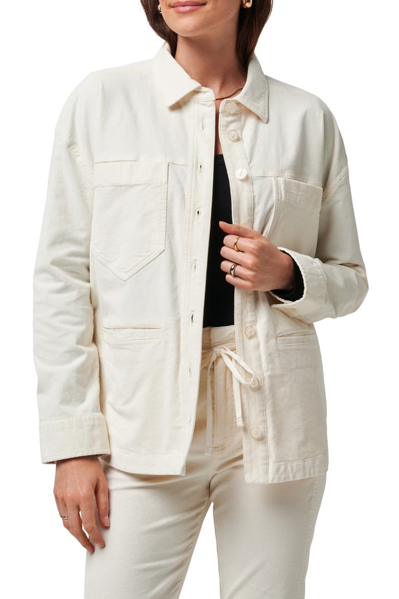 Friday Feeling Shacket, Main, color, EGGNOG