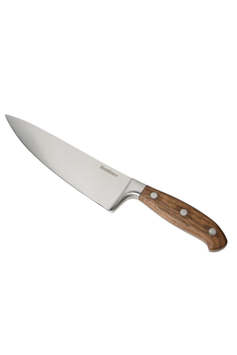 German Steel Chef Knife, Alternate, color, Natural Wood