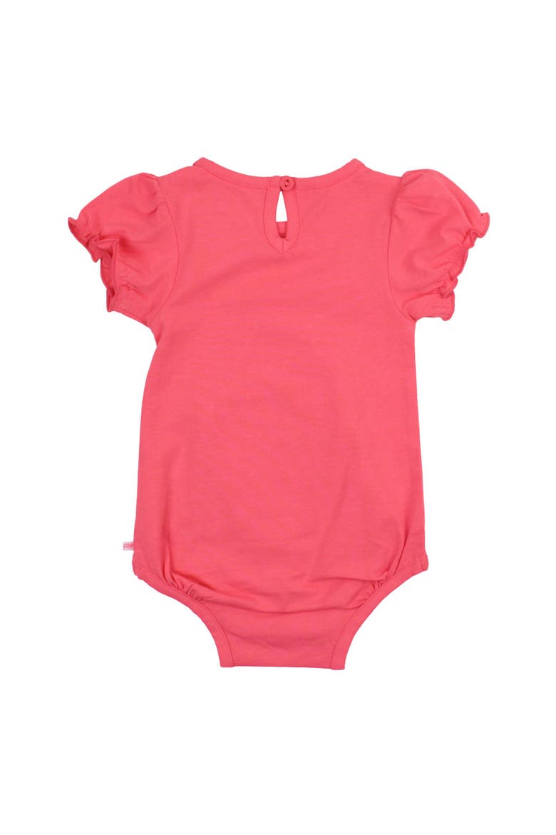 Baby/Toddler Girls Knit Puff Short Sleeve Bodysuit, Alternate, color, Hot Pink