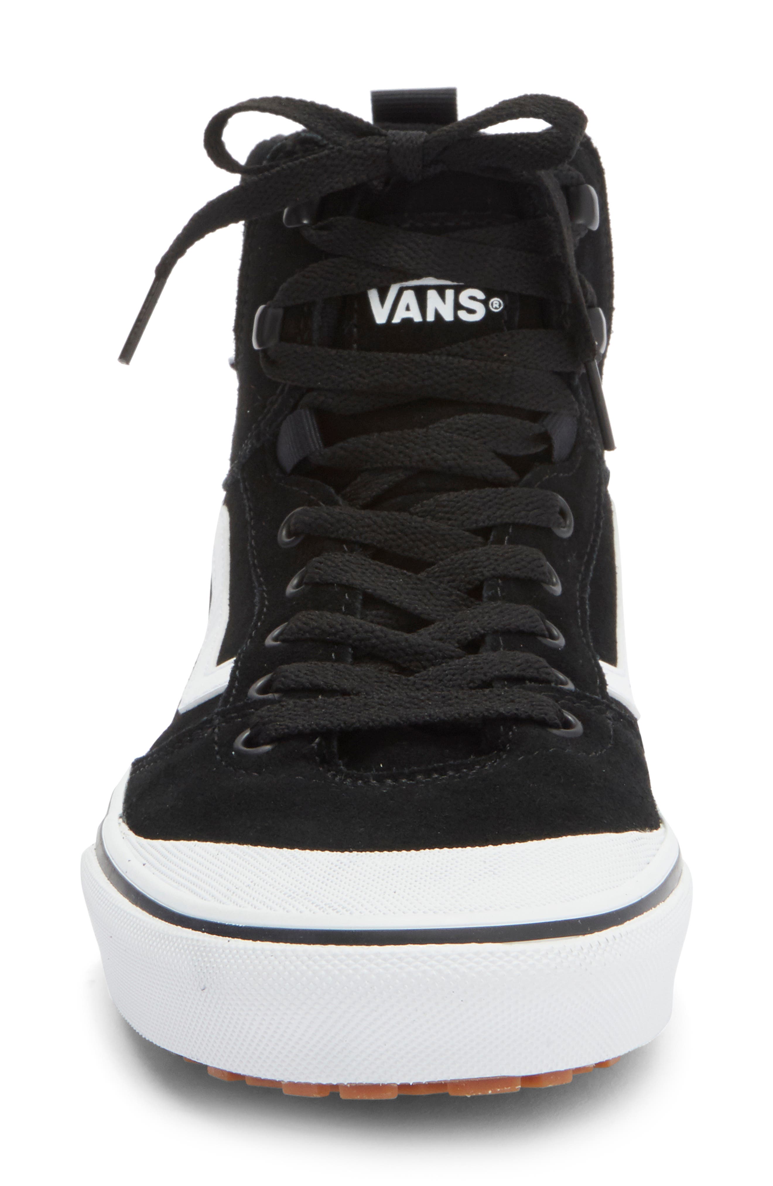 Vans Ashwood High Top Sneaker, Alternate, color, Suede Black/White