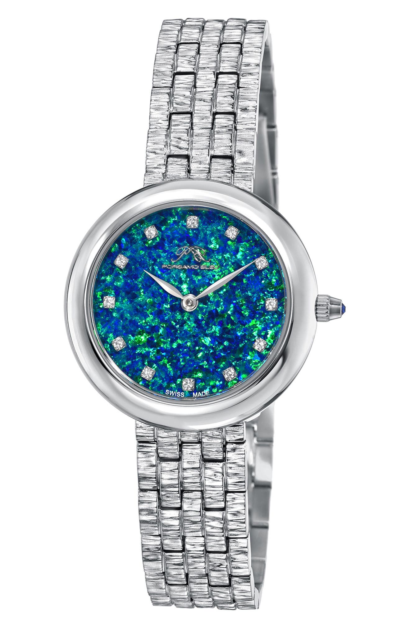 PORSAMO BLEU Women's Charlize Opal and Topaz Bracelet Watch, 32mm