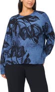 Vince Camuto Floral Sketch Crewneck Sweater
