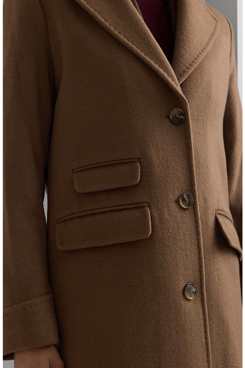 Longline Wool Blend Reefer Coat, Alternate, color, NEW VICUNA