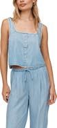 Bella Dahl Square Neck Button-Up Tank
