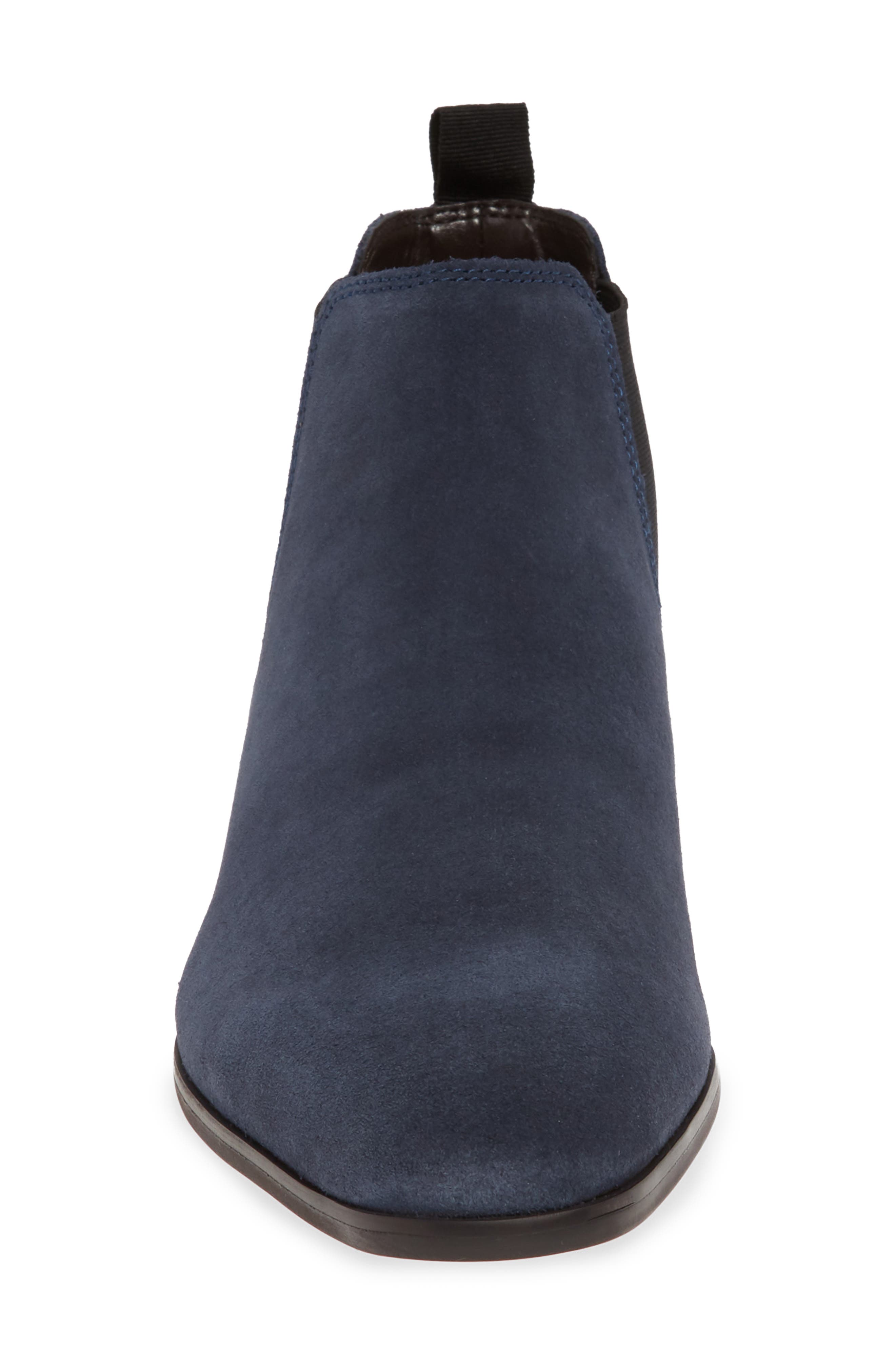 Easton Water Resistant Chelsea Boot, Alternate, color, NAVY SUEDE