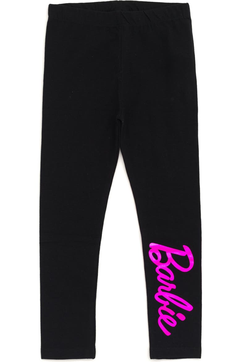 2-Piece Peplum Tee and Leggings Set, Alternate, color, Black Pink Foil