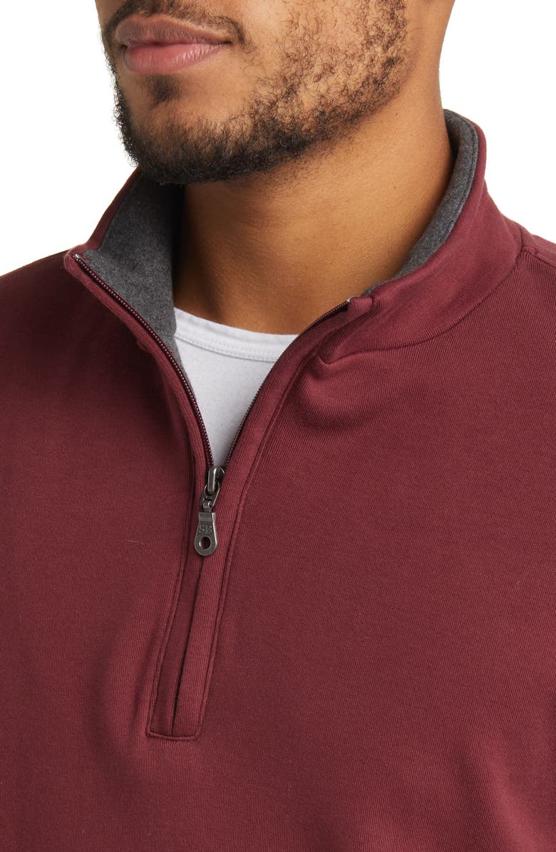 Scott Barber Pima Cotton Interlock Quarter Zip Pullover, Alternate, color,
