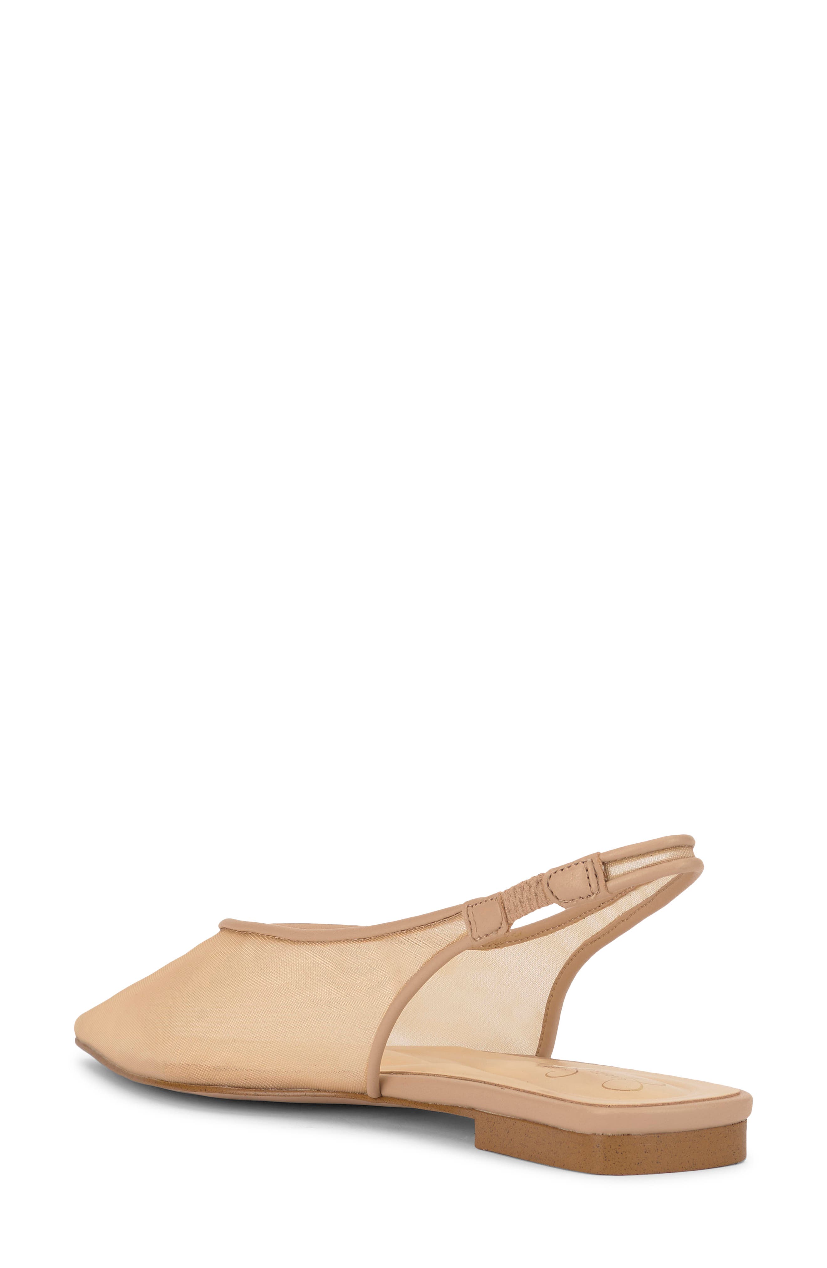 Mezzah Slingback Pointed Toe Flat, Alternate, color, SAND 01