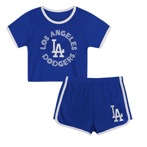 Toddler  Blue Los Angeles Dodgers Double Run T-Shirt & Shorts Set