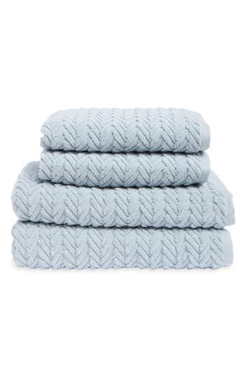 Matouk Seville 4-piece Cotton Towel Set In Wedgwood