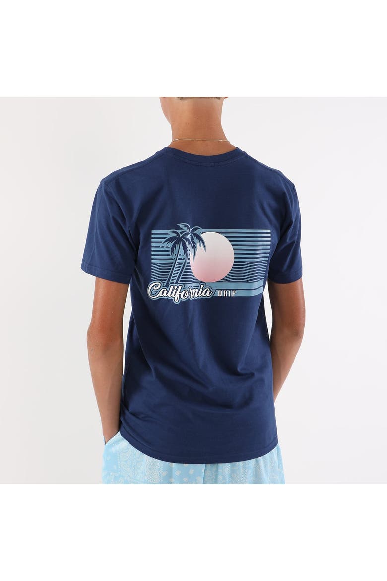 California Drip Graphic Tee - Big Kid, Alternate, color, NAVY