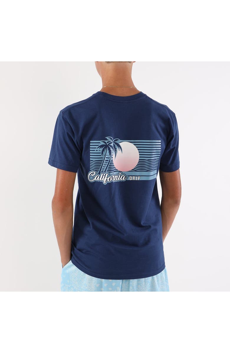 The Drip Shop California Drip Graphic Tee - Big Kid, Alternate, color, Navy