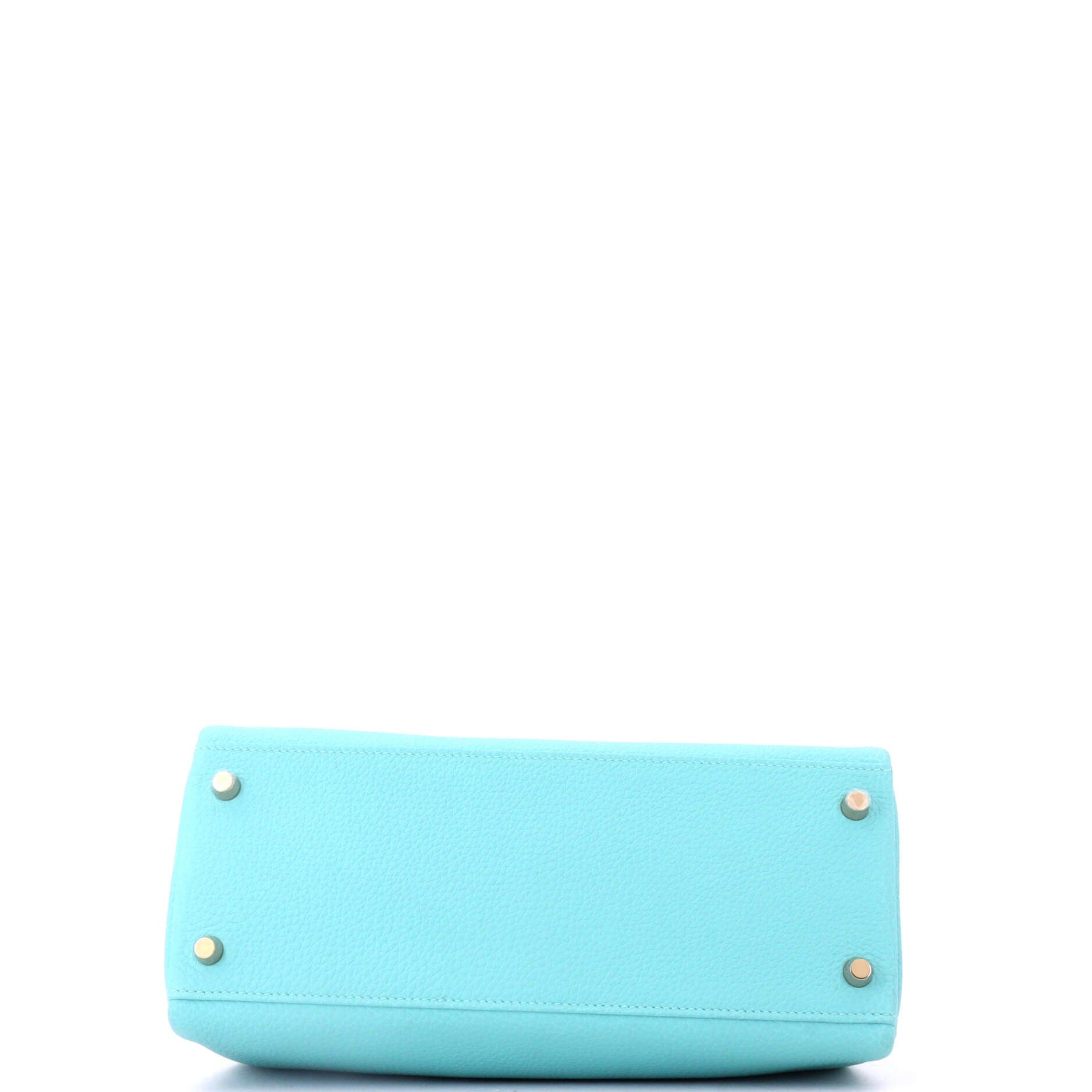 Pre-Owned Hermes Kelly Handbag Blue Togo with Gold Hardware 28, Alternate, color, Bleu Atoll