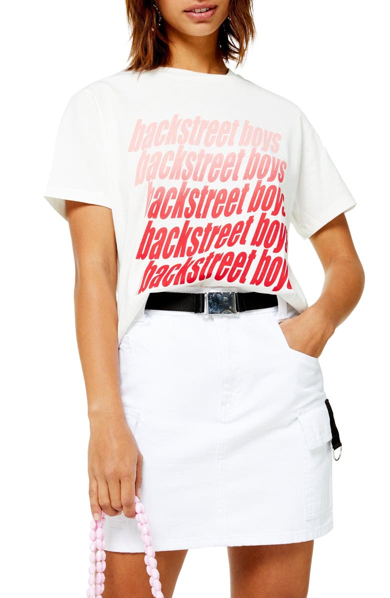 Topshop Backstreet Boys Tee, Main, color, 