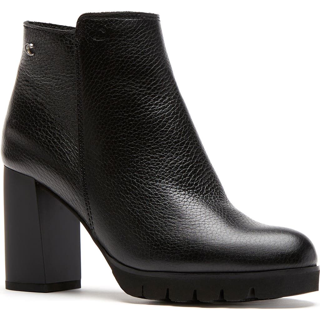La Canadienne Maya Waterproof Bootie In Black Pebble Leather