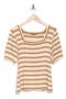  Ivory / Toffee Stripe