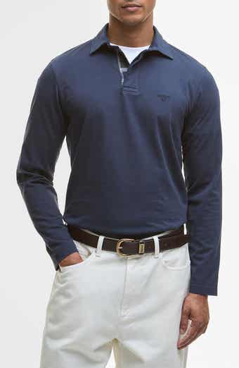 Margrove Tailored Fit Long Sleeve Cotton Polo