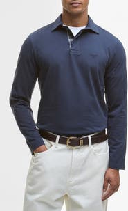 Barbour Margrove Tailored Fit Long Sleeve Cotton Polo