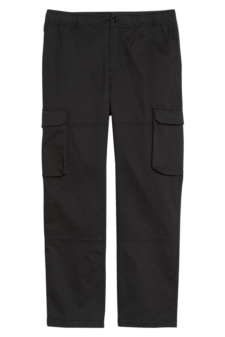 Jaiden Elastic Waist Cargo Pants, Alternate, color, BLACK