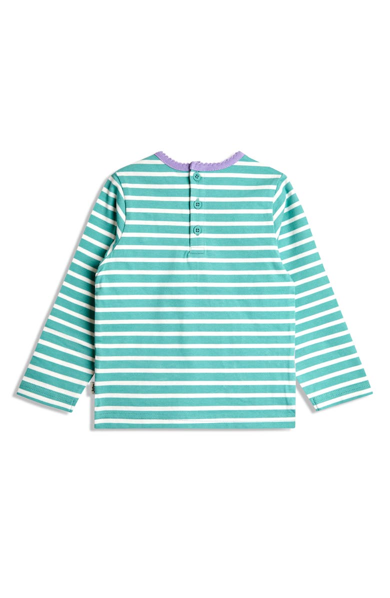 JOJO MAMAN BEBE KIds' Dino Ditsty Appliqué Top, Alternate, color, Duck Egg