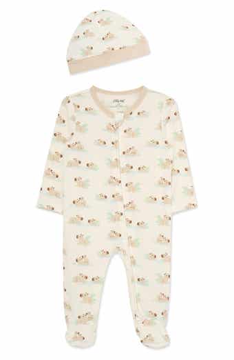 Kids' Capybaras Footie & Beanie Set