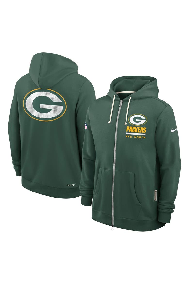 Men's Nike Green Green Bay Packers Sideline Utility Player Performance Full-Zip Hoodie, Alternate, color, Green