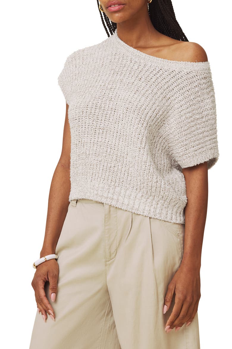 Sola Cotton Blend Sweater, Alternate, color, PALE OAK WHITE/ MULTI