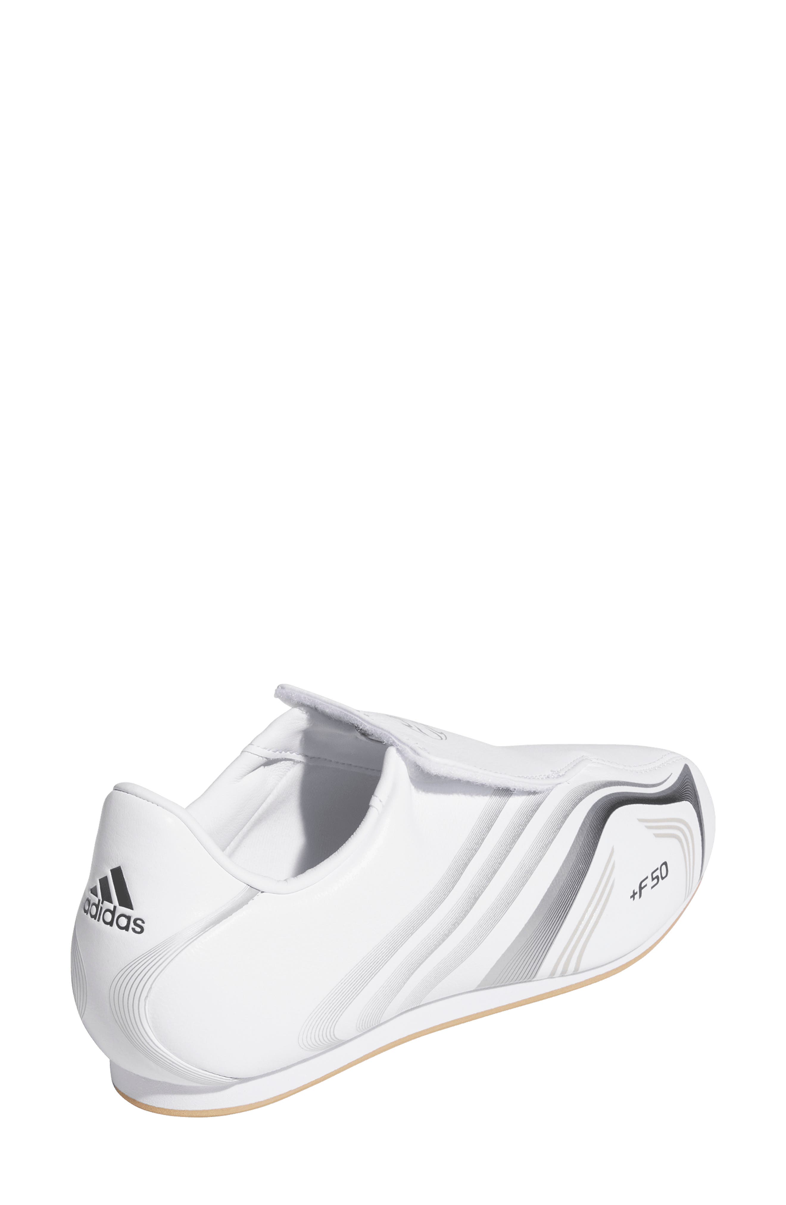 adidas Taekwondo F50 Shoe, Alternate, color, White/ Silver Met/ Iron Met