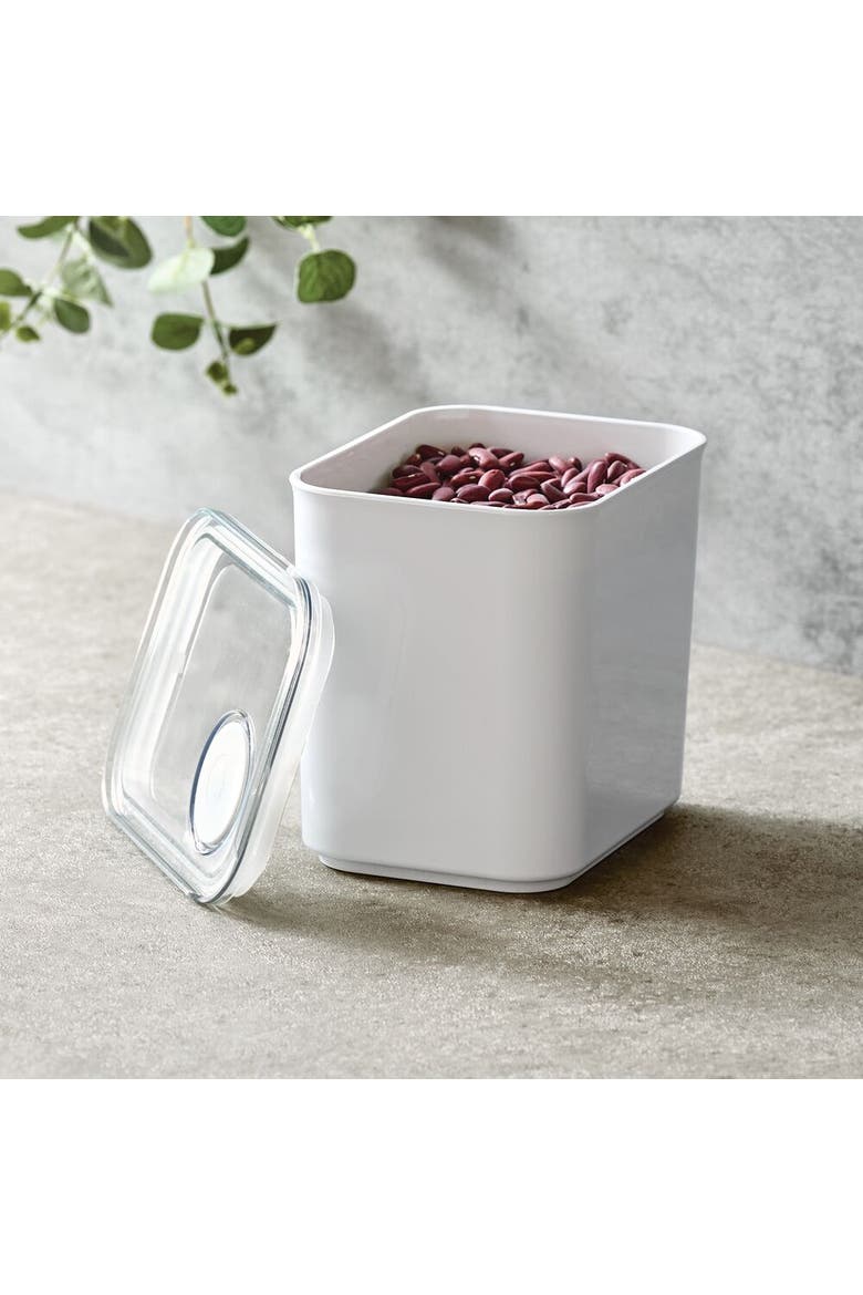 Medium Canister with Removable Pour Cap - Set of 4 - White, Alternate, color, White