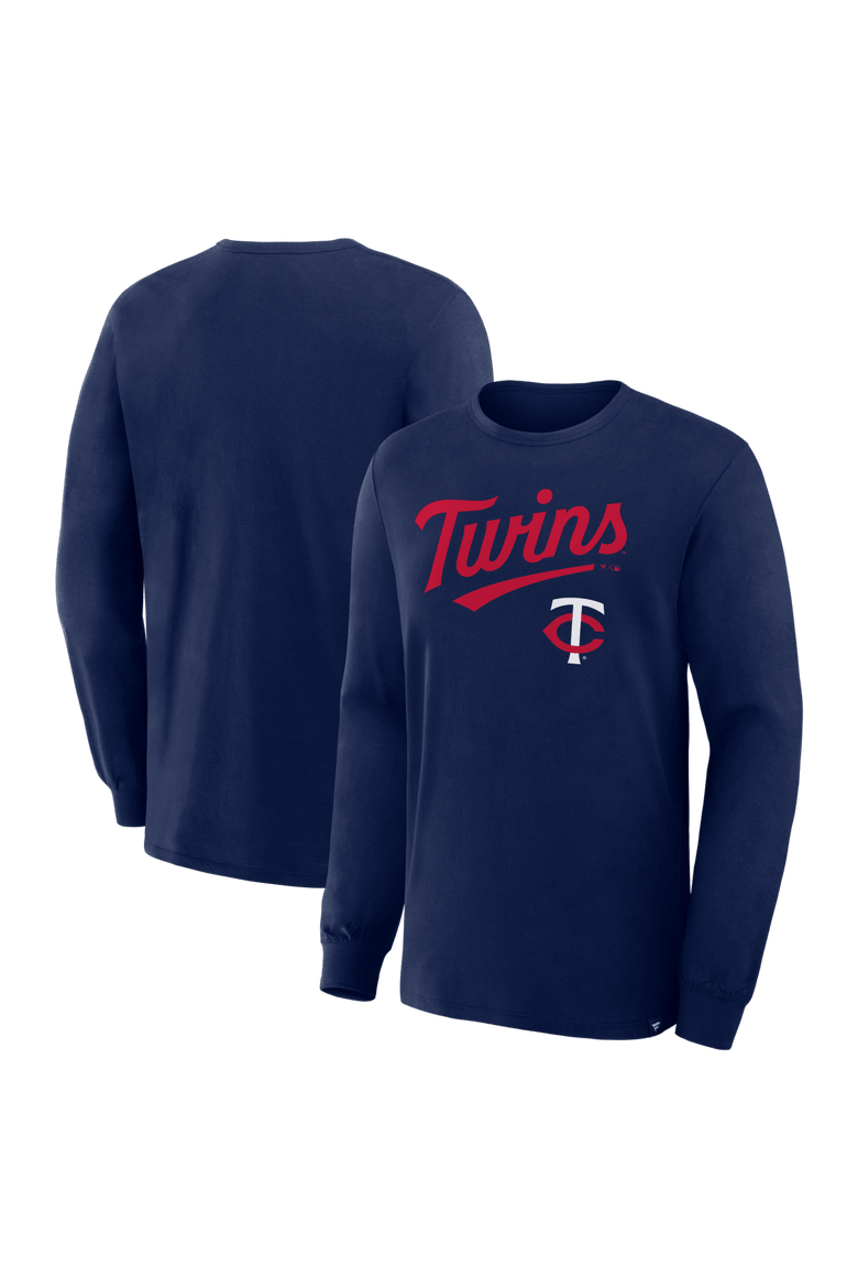 Men's Fanatics Navy Minnesota Twins Lock-Up Legacy Long Sleeve T-Shirt, Main, color, Navy
