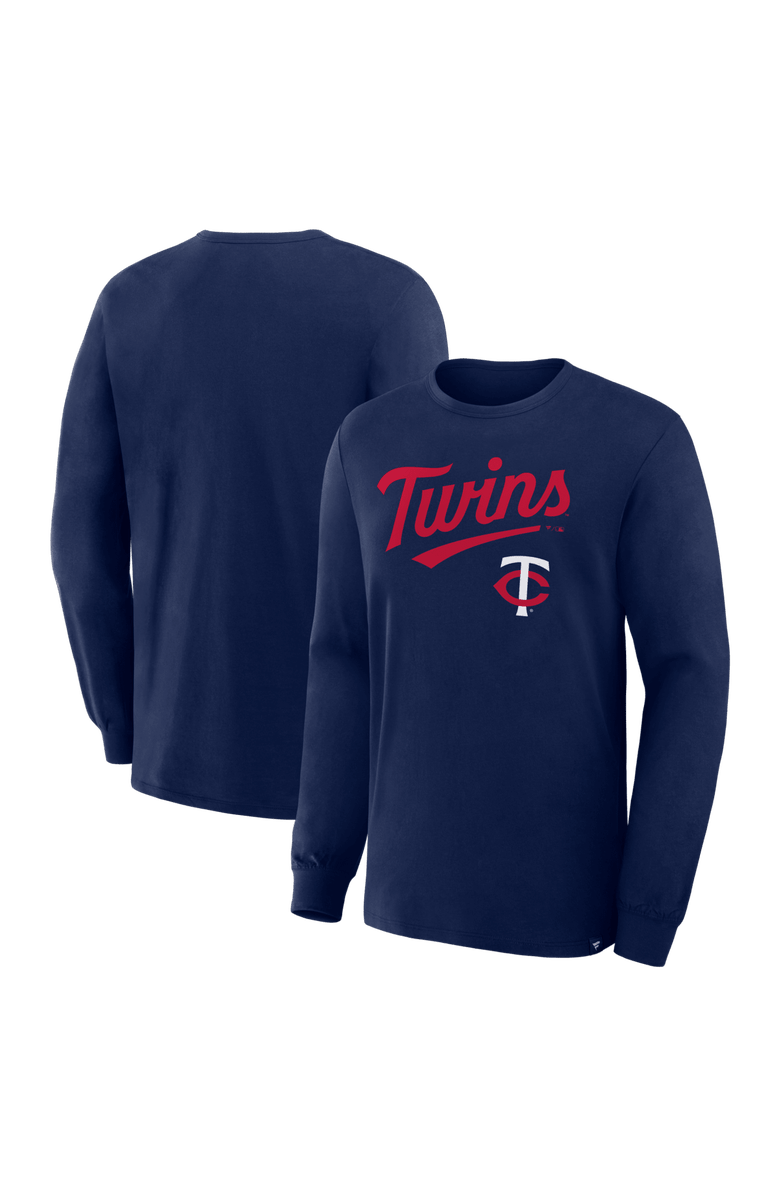 FANATICS Men's Fanatics Navy Minnesota Twins Lock-Up Legacy Long Sleeve T-Shirt, Main, color, Navy