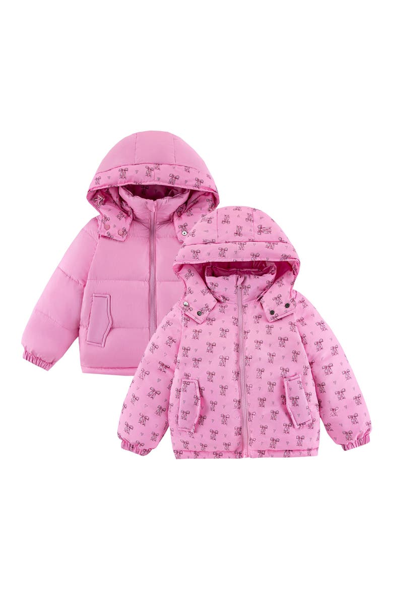 Kids' Charlie Puffer Coat, Alternate, color, CANDY PINK BOW