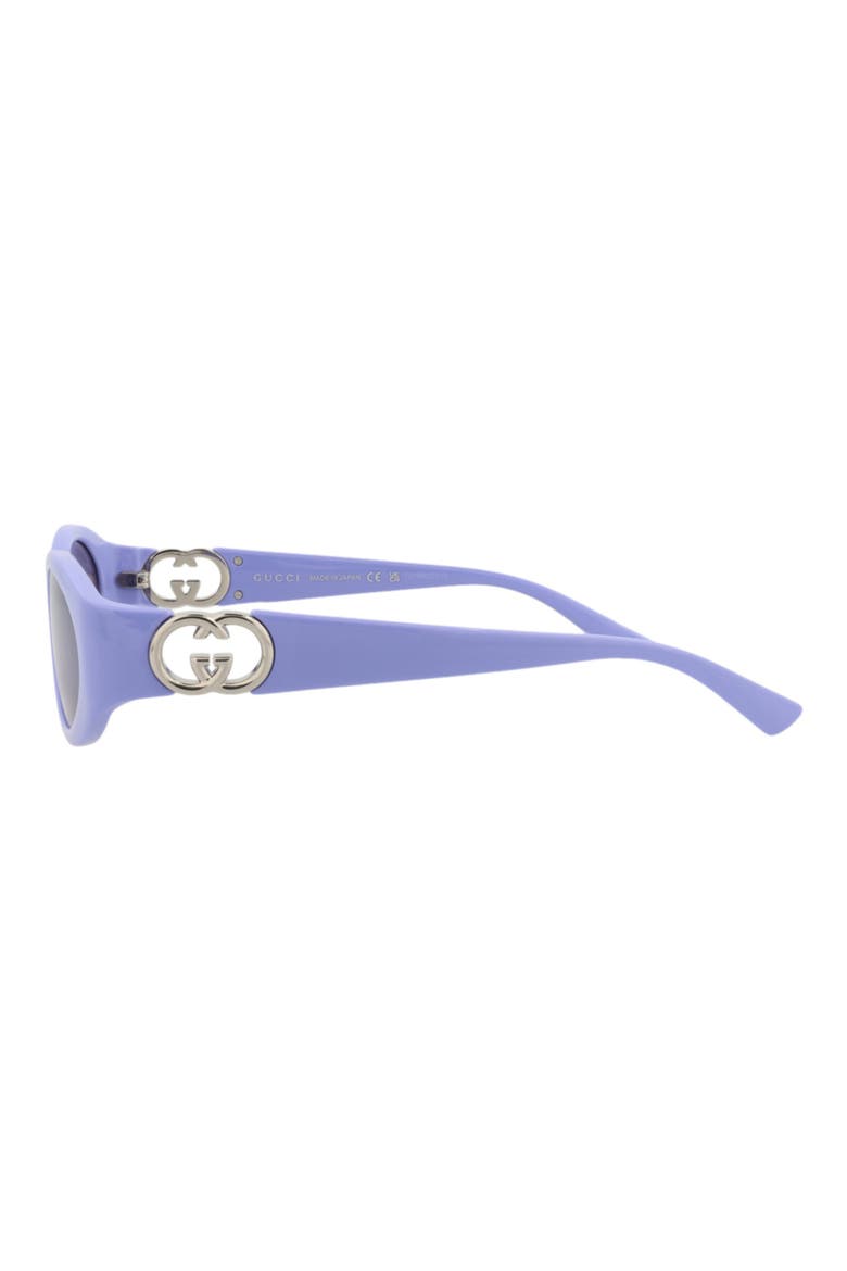 56mm Oval Sunglasses, Alternate, color, VIOLET VIOLET VIOLET