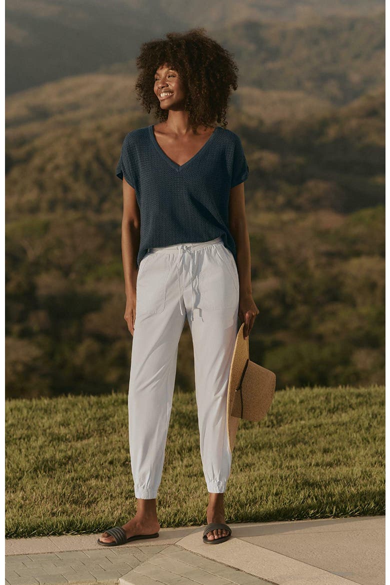 Organic Cotton Monterey Poplin Jogger, Alternate, color, Washed Blue