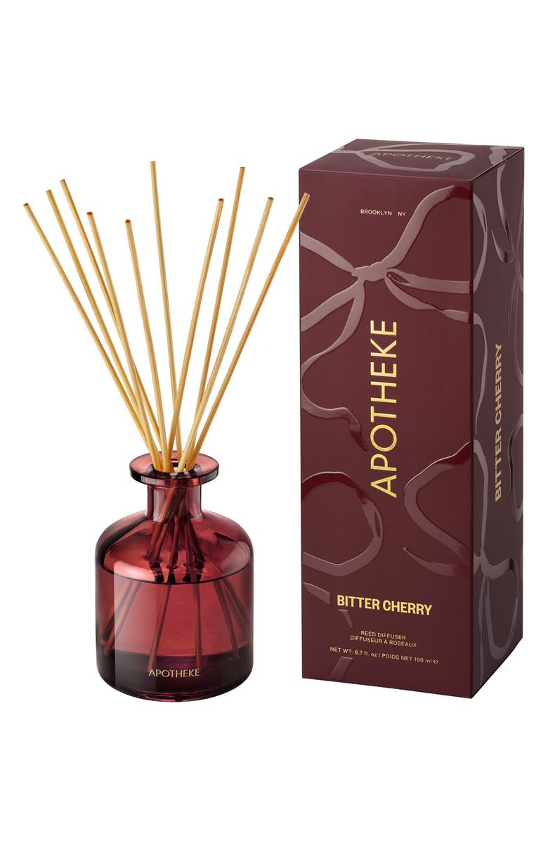 APOTHEKE Bitter Cherry Reed Diffuser, Main, color, Dark Red