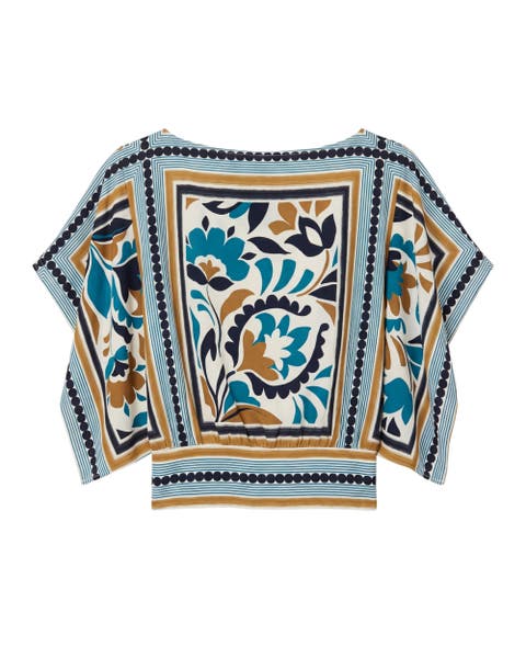 Fenna Printed Scarf Top