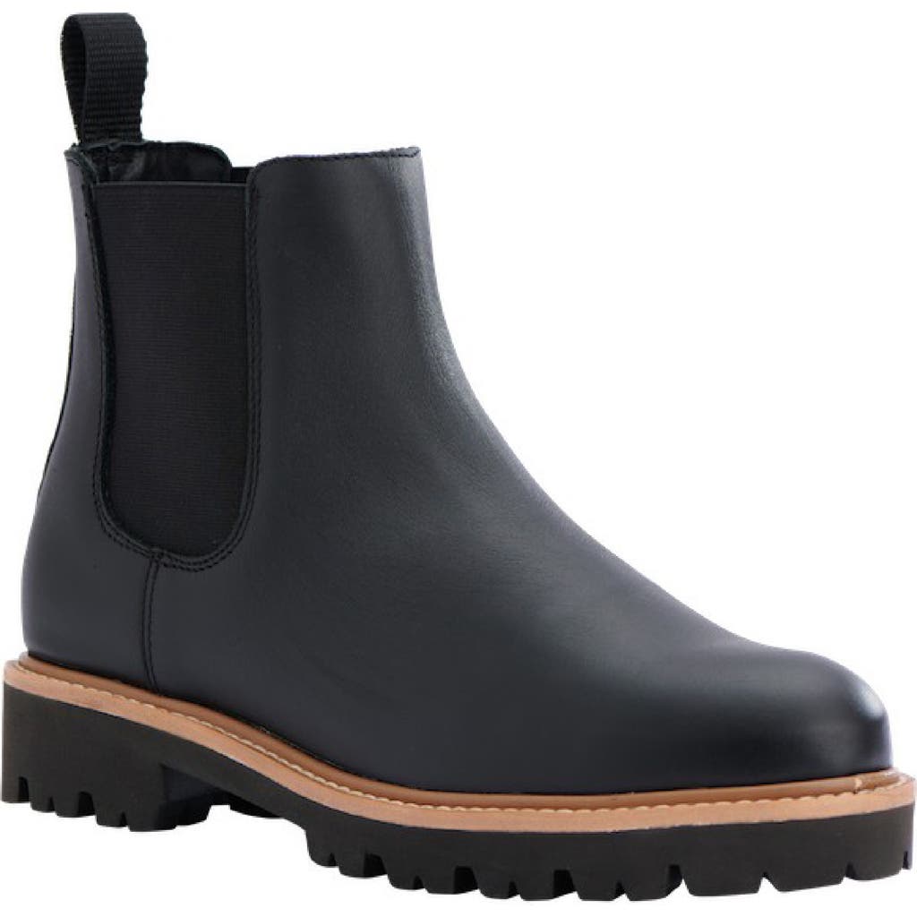 Nisolo Water Resistant Lug Sole Chelsea Boot in Black
