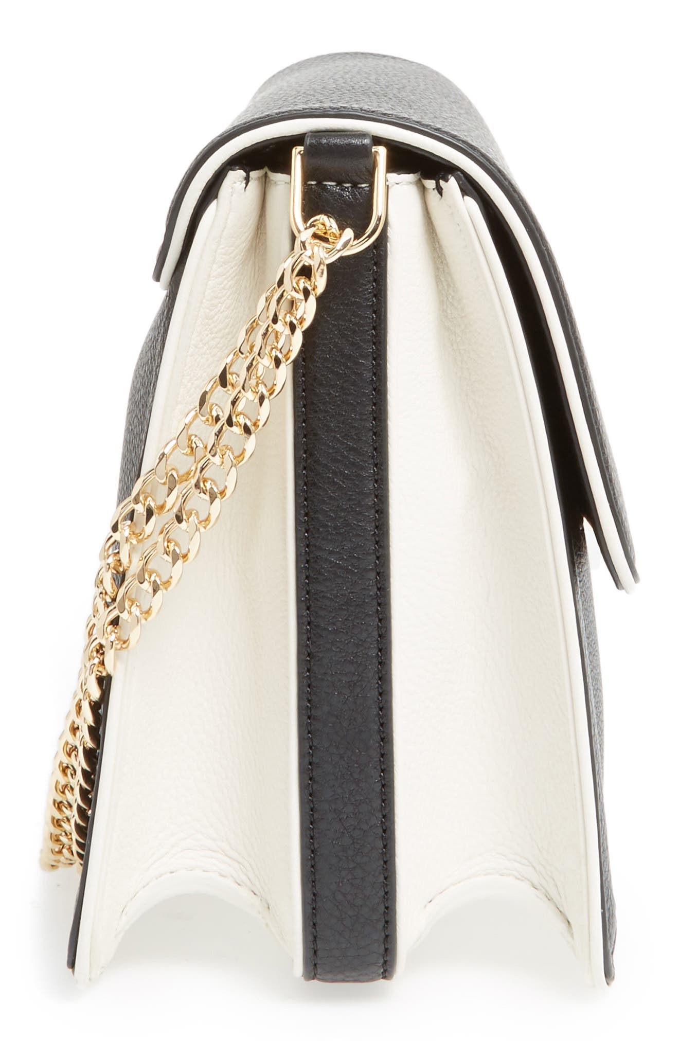 Tory Burch Large Duet Leather Shoulder Bag, Alternate, color, 