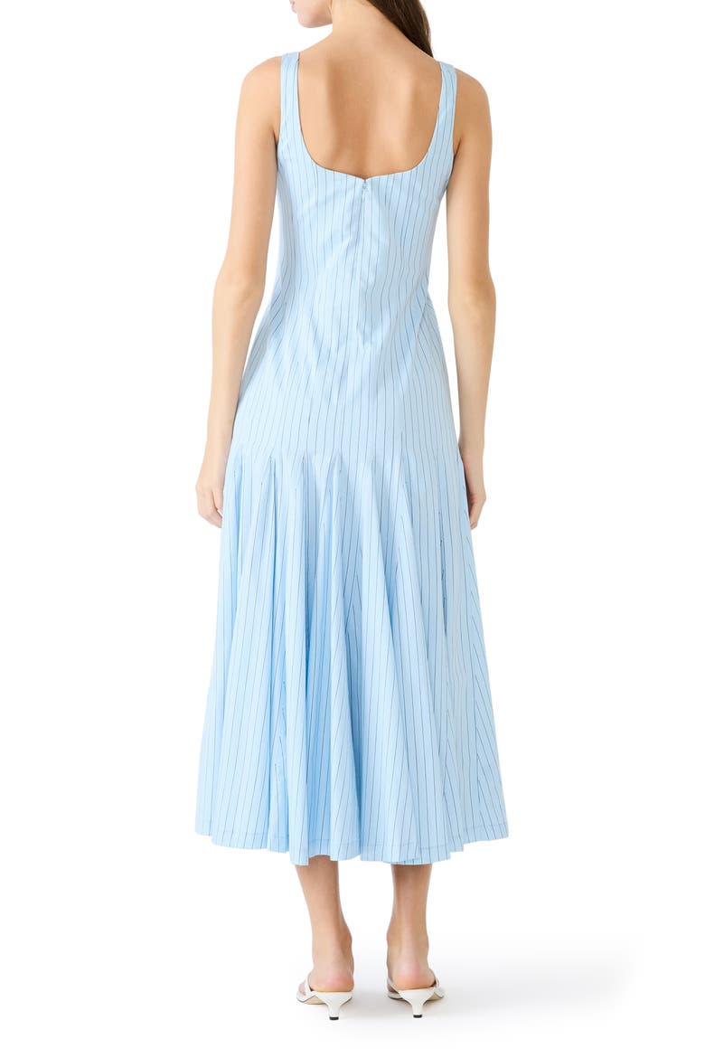 Adira Pinstripe Sundress, Alternate, color, HAZY BLUE