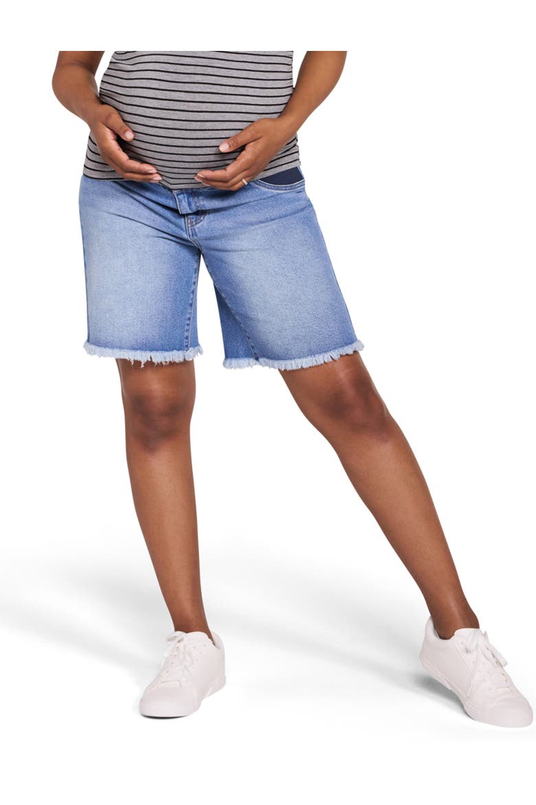 Under the Belly Maternity Dad Denim Short, Main, color, Beth Medium Wash