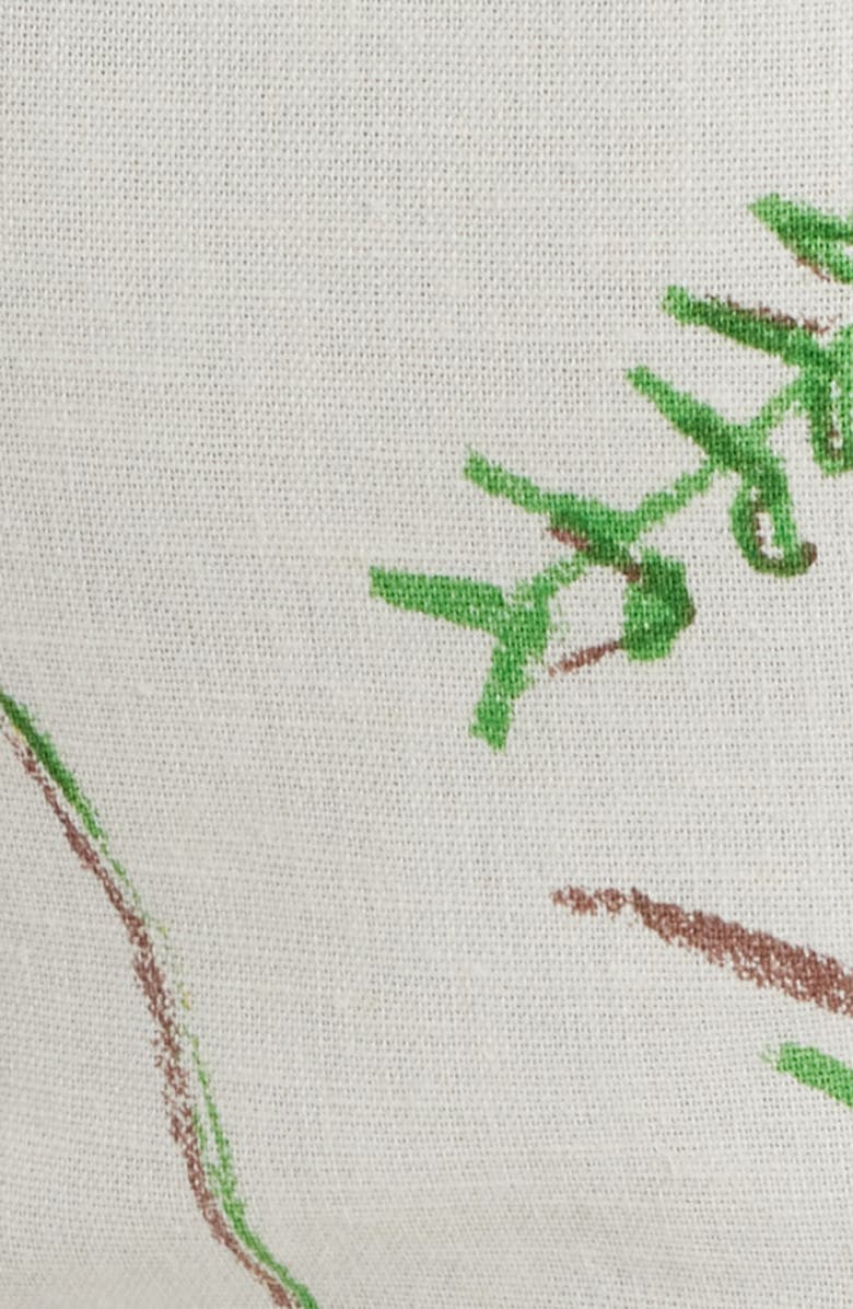 Topshop Floral Tie Strap Linen Minidress, Alternate, color, White Multi