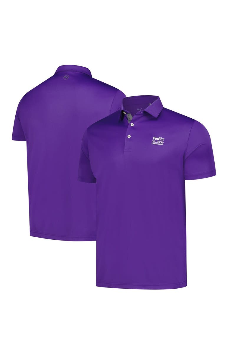 PUMA Men's Puma  Purple FedEx St. Jude Championship Pure 2.0 Polo, Main, color, 