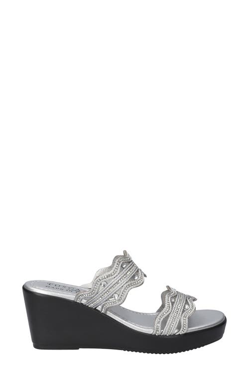 EASY STREET EASY STREET SELVA PLATFORM WEDGE SLIDE SANDAL 